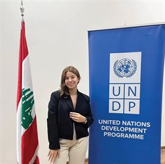 Athina Mrad student at the Faculty of Political Science & IR joined UNDP Lebanon